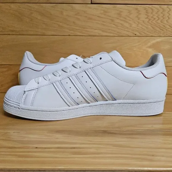 Adidas Superstar Olympic Pack White Blue Red Mens Shoe Sneaker FY1147 - Picture 9 of 14